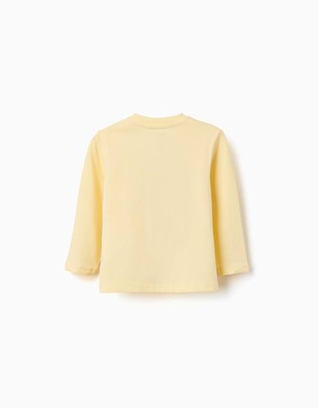 T-shirt en coton à manches longues avec imprimé perroquet Jaune 2 - vertbaudet enfant 