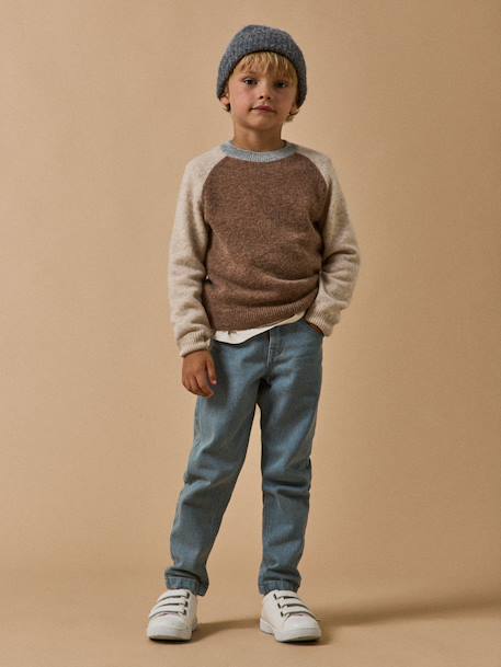 Jean relax garçon Denim bleu+Denim brut 5 - vertbaudet enfant 