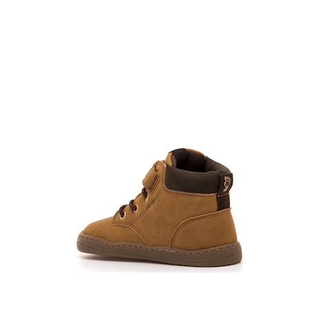 Bottines garçon synthétique fermeture éclair barefoot Camel 4 - vertbaudet enfant 