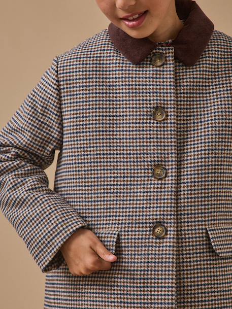 Manteau pied de poule fille Carreaux 3 - vertbaudet enfant 