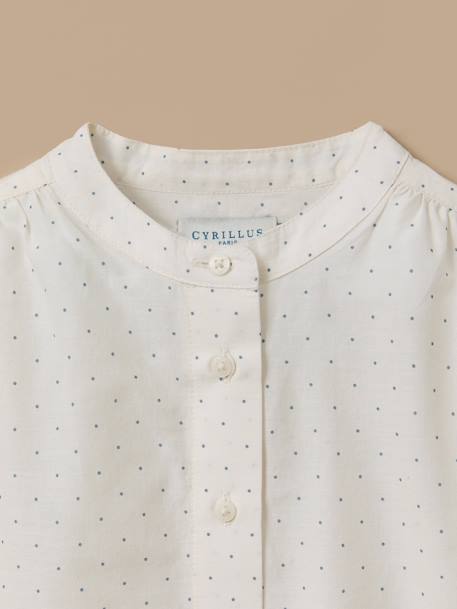 Blouse brodée fille Pois  bleu 3 - vertbaudet enfant 