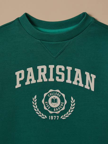 Sweat imprimé garçon - coton biologique Vert pin 2 - vertbaudet enfant 