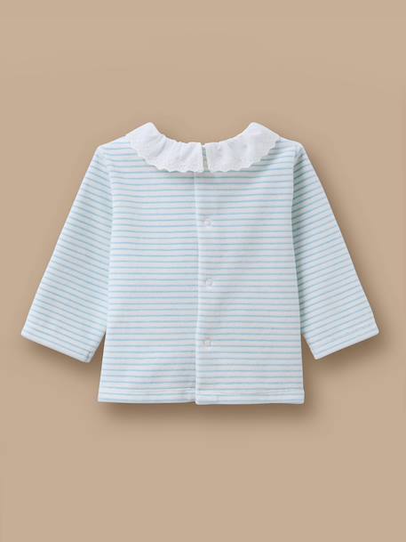 Pyjama rayé en velours bébé Rayure bleue 5 - vertbaudet enfant 