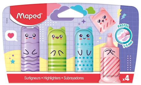 Garçon-Accessoires-Fourniture scolaire-Stylo, crayon, feutre-Lot de mini surligneurs pastel