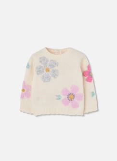 -Pull fille imprimé fleurs