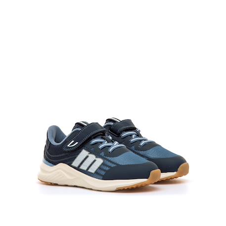Sneakers garçon synthétique lacets Black+Blue 11 - vertbaudet enfant 