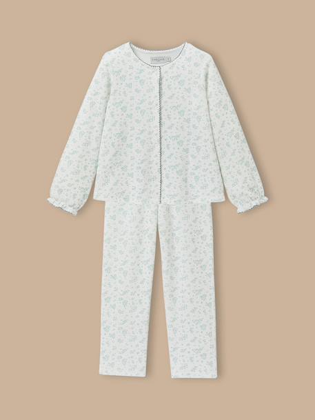 Pyjama en velours imprimé fille Imprimé  aurora 1 - vertbaudet enfant 