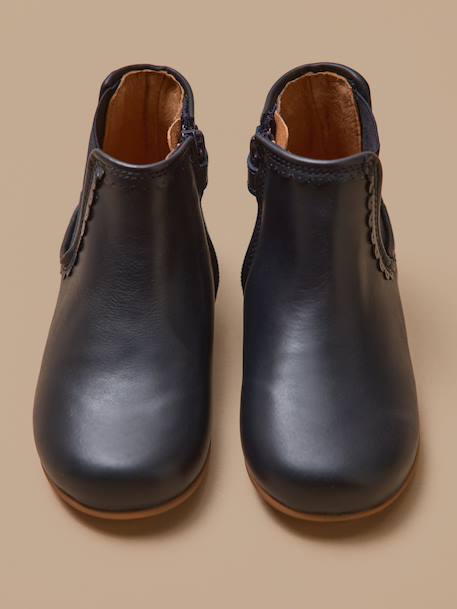 Boots cuir fille Encre 3 - vertbaudet enfant 