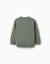 Sweat en molleton avec imprimé zy en relief Bleu foncé+Gris clair+Vert foncé 8 - vertbaudet enfant 