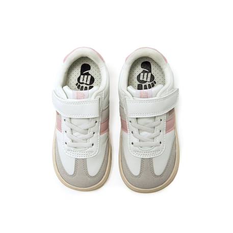Sneakers filles synthétique fermeture adhésive barefoot Nata-rose+Rose pastel 2 - vertbaudet enfant 