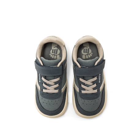 Sneakers garçon synthétique fermeture adhésive barefoot Blue+Brown 2 - vertbaudet enfant 