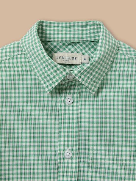 Chemise à petits carreaux garçon Vert 2 - vertbaudet enfant 