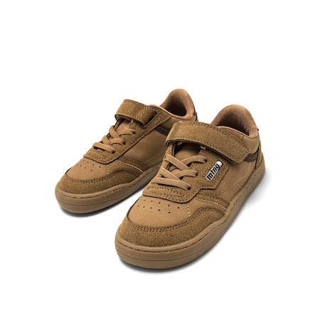 Sneakers garçon synthétique fermeture adhésive barefoot Blue+Brown 12 - vertbaudet enfant 