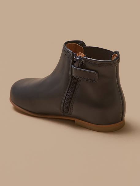 Boots cuir fille Encre 2 - vertbaudet enfant 