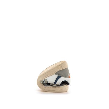 Sneakers garçon synthétique lacets- fermeture adhésive barefoot Blanc-beige+Blanco-grey+White 9 - vertbaudet enfant 