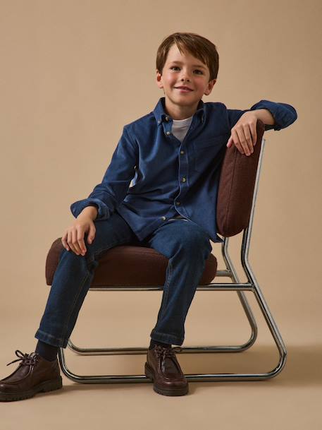 Chemise en velours garçon Bleu+Bleu 4 - vertbaudet enfant 