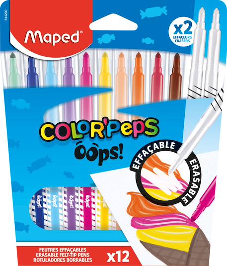 Garçon-Accessoires-Fourniture scolaire-Stylo, crayon, feutre-Feutre de coloriage effaçables oops