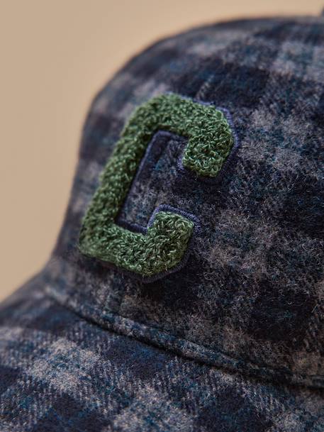 Casquette tweed adulte et enfant Carreaux gris 2 - vertbaudet enfant 
