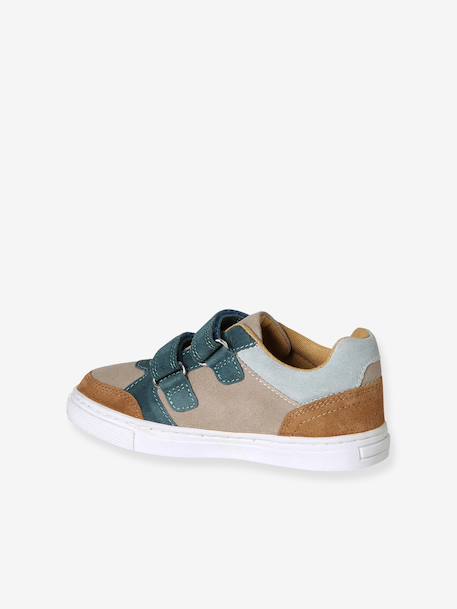 Baskets garçon cuir à scratchs lot marron 3 - vertbaudet enfant 