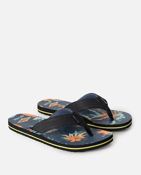 Tongs ripper 2 bloom enfant Black/orange+Bleu+Noir/blanc+Noir/rouge+Vintage navy 23 - vertbaudet enfant 