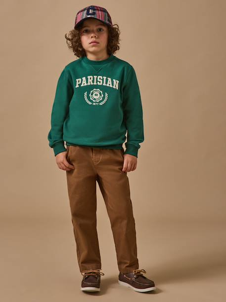 Sweat imprimé garçon - coton biologique Vert pin 4 - vertbaudet enfant 