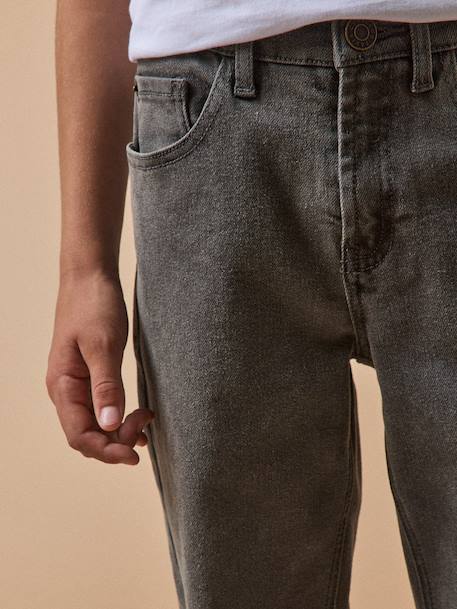 Pantalon relax en denim garçon Denim gris fonce 3 - vertbaudet enfant 