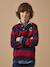 Polo rugby rayé garçon Bordeaux+Gris chine+Vert pin 1 - vertbaudet enfant 