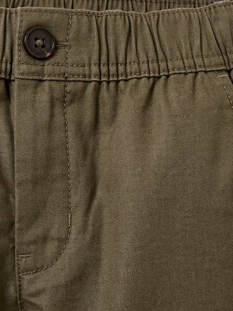 Pantalon relax en twill garçon Kaki 2 - vertbaudet enfant 