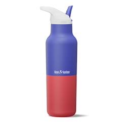 Puériculture-Repas-Vaisselle, coffret repas-Gourde et thermos-Gourde inox isotherme 473 ml bouchon sport dazzling blue kaleidoscope