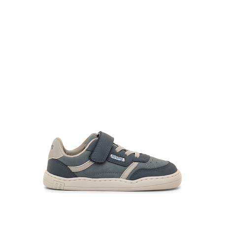 Sneakers garçon synthétique fermeture adhésive barefoot Blue+Brown 1 - vertbaudet enfant 