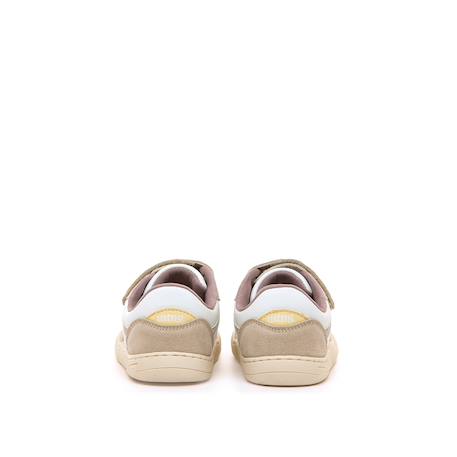 Sneakers filles synthétique lacets- fermeture adhésive barefoot Ocre+Rose clair 5 - vertbaudet enfant 