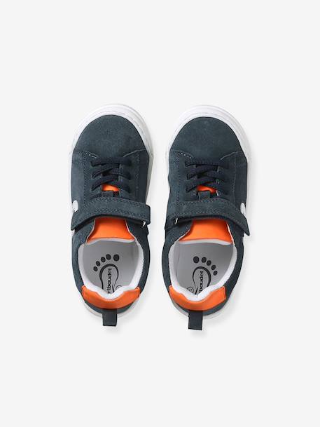 Basket garçon cuir lacets élastiqués marine 4 - vertbaudet enfant 
