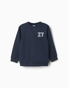 -Sweat en molleton avec imprimé zy en relief