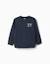 Sweat en molleton avec imprimé zy en relief Bleu foncé+Gris clair+Vert foncé 1 - vertbaudet enfant 