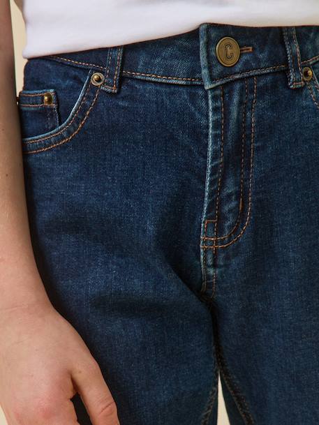Jean droit garçon Bleu fonce uni+Bleu moyen uni 3 - vertbaudet enfant 