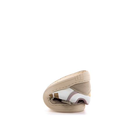 Sneakers filles synthétique lacets- fermeture adhésive barefoot Ocre+Rose clair 3 - vertbaudet enfant 