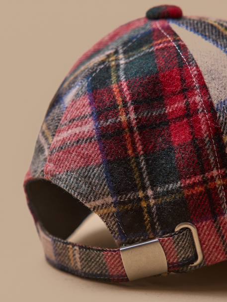 Casquette lainage carreaux adulte et enfant Carreaux ecossais rouge 3 - vertbaudet enfant 