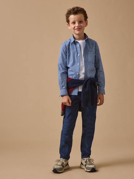 Chemise à carreaux garçon Carreaux bleu 4 - vertbaudet enfant 