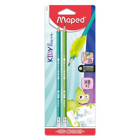 Crayons hb embout gomme guide doigts kidy Rose 2 - vertbaudet enfant 