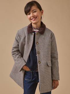 Manteau pied de poule fille  - vertbaudet enfant