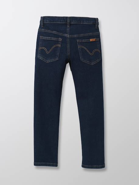 Jean droit garçon Bleu fonce uni+Bleu moyen uni 2 - vertbaudet enfant 