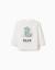 T-shirt en coton à manches longues Blanc+Bleu 1 - vertbaudet enfant 