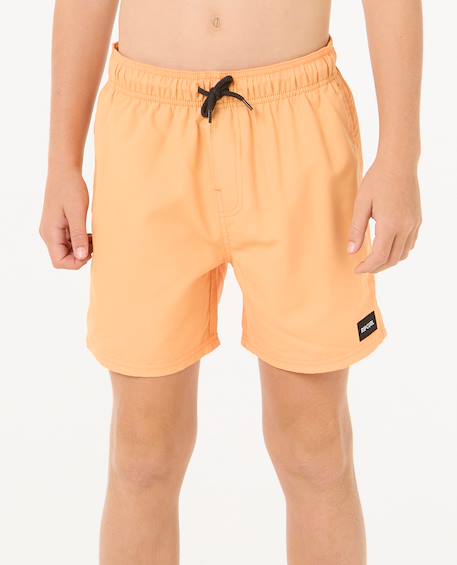 Short de bain volley offset enfant Mandarin zest 1 - vertbaudet enfant 