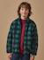 Gilet sherpa à carreaux garçon Carreaux bleu/vert 1 - vertbaudet enfant 