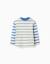 T-shirt en coton à manches longues à rayures Vert 1 - vertbaudet enfant 