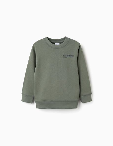 Garçon-Pull, gilet, sweat-Sweat en molleton avec imprimé zy en relief