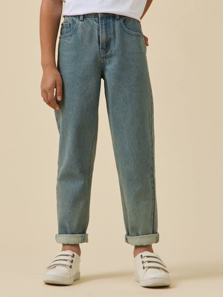 Jean relax garçon Denim bleu+Denim brut 6 - vertbaudet enfant 