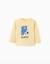 T-shirt en coton à manches longues avec imprimé perroquet Jaune 1 - vertbaudet enfant 