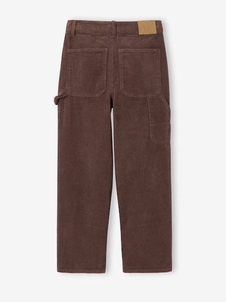 Pantalon battle garçon en velours anthracite+noisette 10 - vertbaudet enfant 