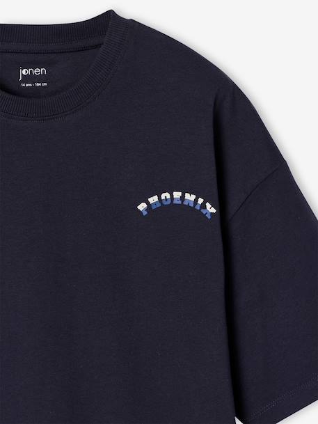 T-shirt garçon oversize Phoenix blanc chiné+gris ardoise 10 - vertbaudet enfant 